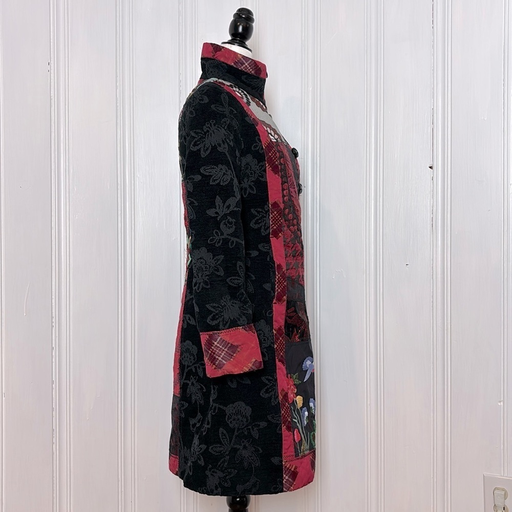 DESIGUAL Patchwork Embroidered Coat – Vibrant & Unique - Picture 2 of 12